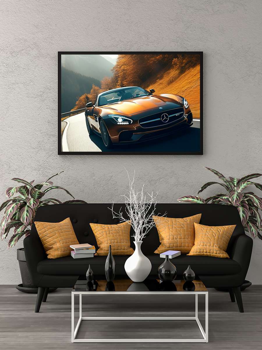 Sportcar Araba Tablo Siyah Çerçeveli Araba Poster Duvar Tablo