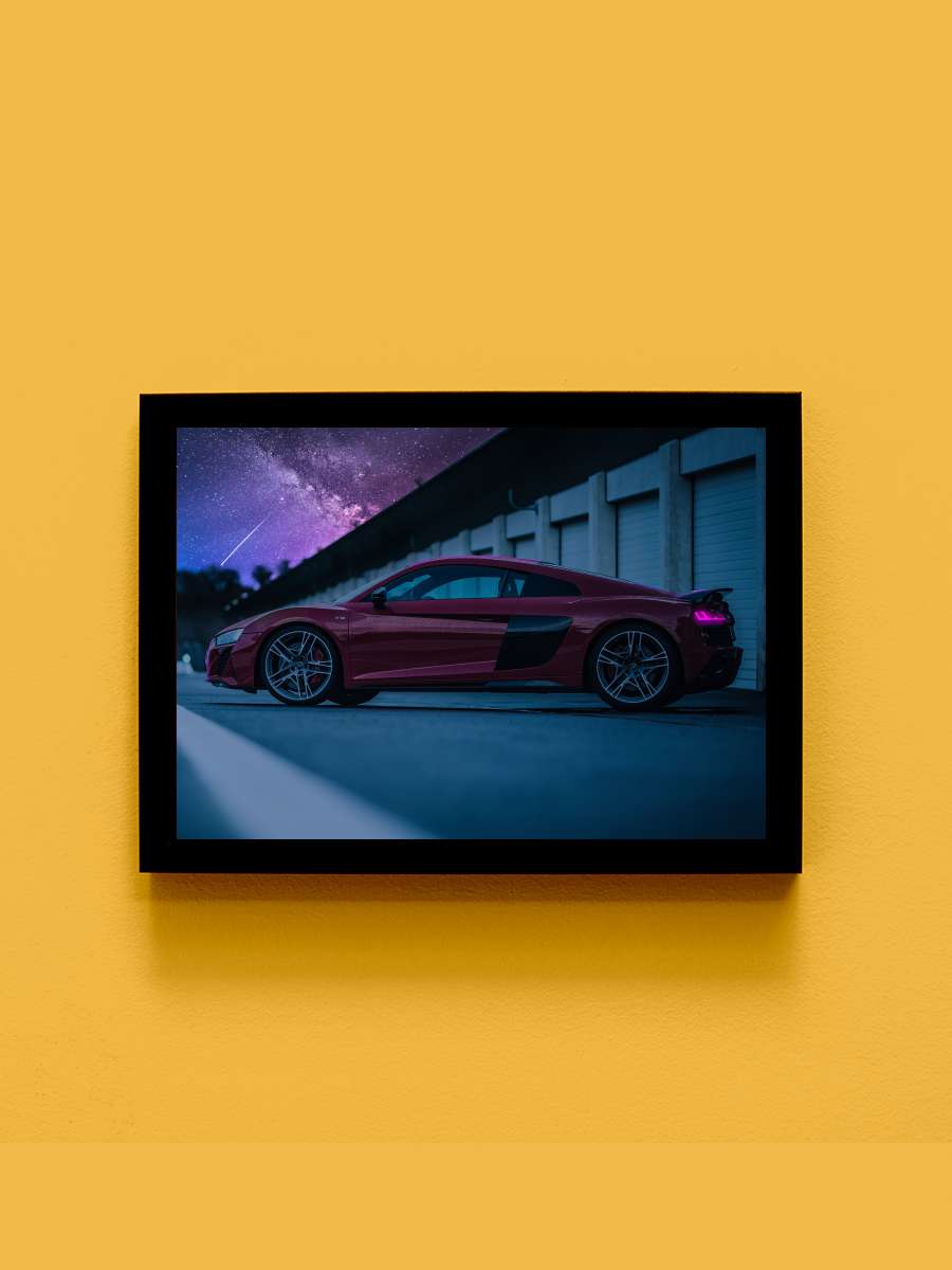 Car Sportcar Auto Sportwagen in… in Space Nightsky Araba Tablo Siyah Çerçeveli Araba Poster Duvar Tablo