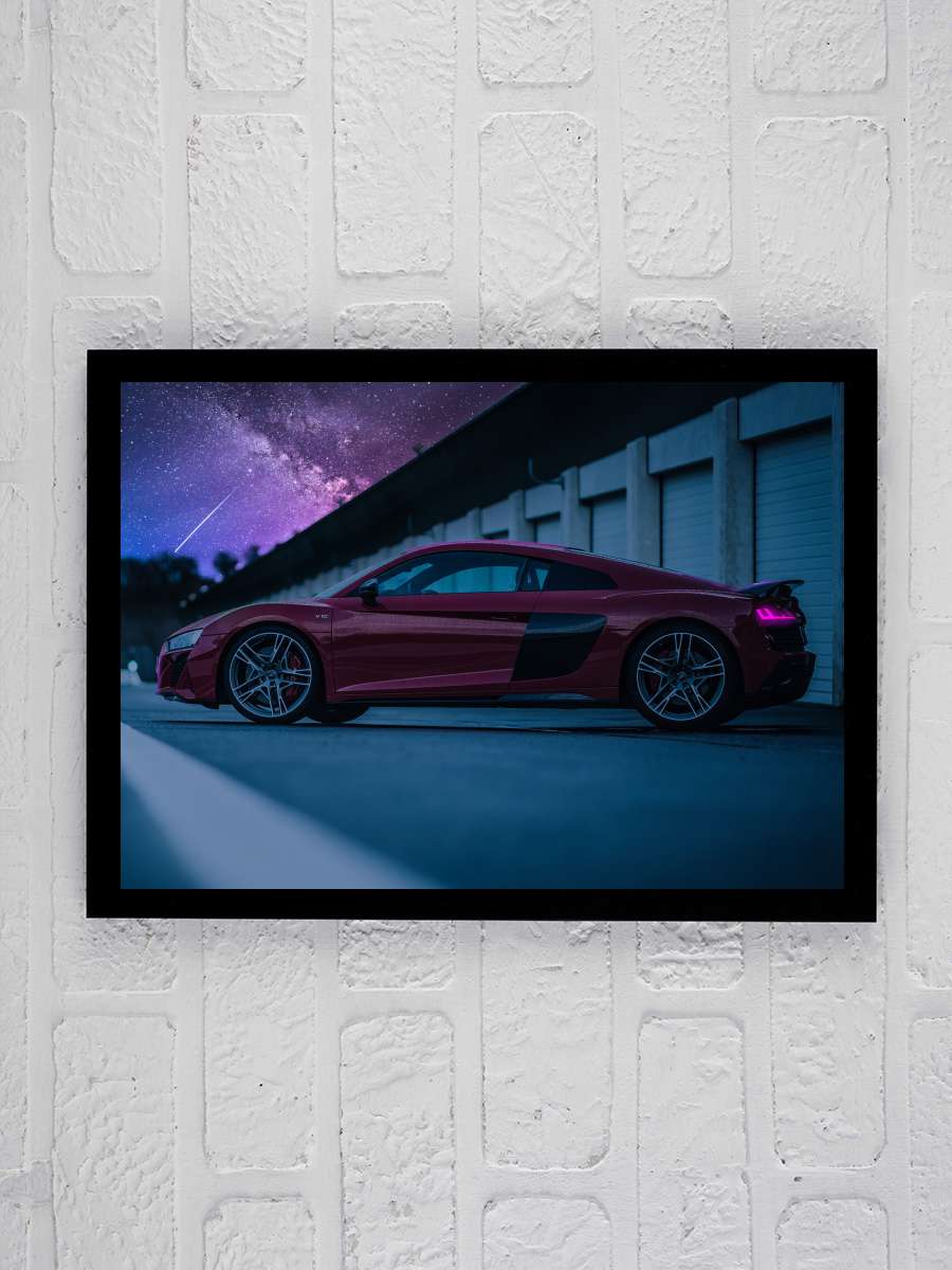 Car Sportcar Auto Sportwagen in… in Space Nightsky Araba Tablo Siyah Çerçeveli Araba Poster Duvar Tablo