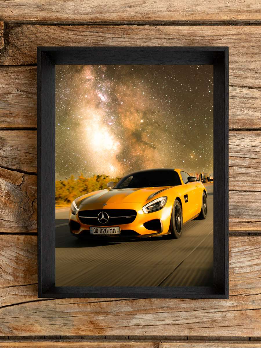 Car Sportcar Auto Sportwagen in… in Space Nightsky Araba Tablo Siyah Çerçeveli Araba Poster Duvar Tablo