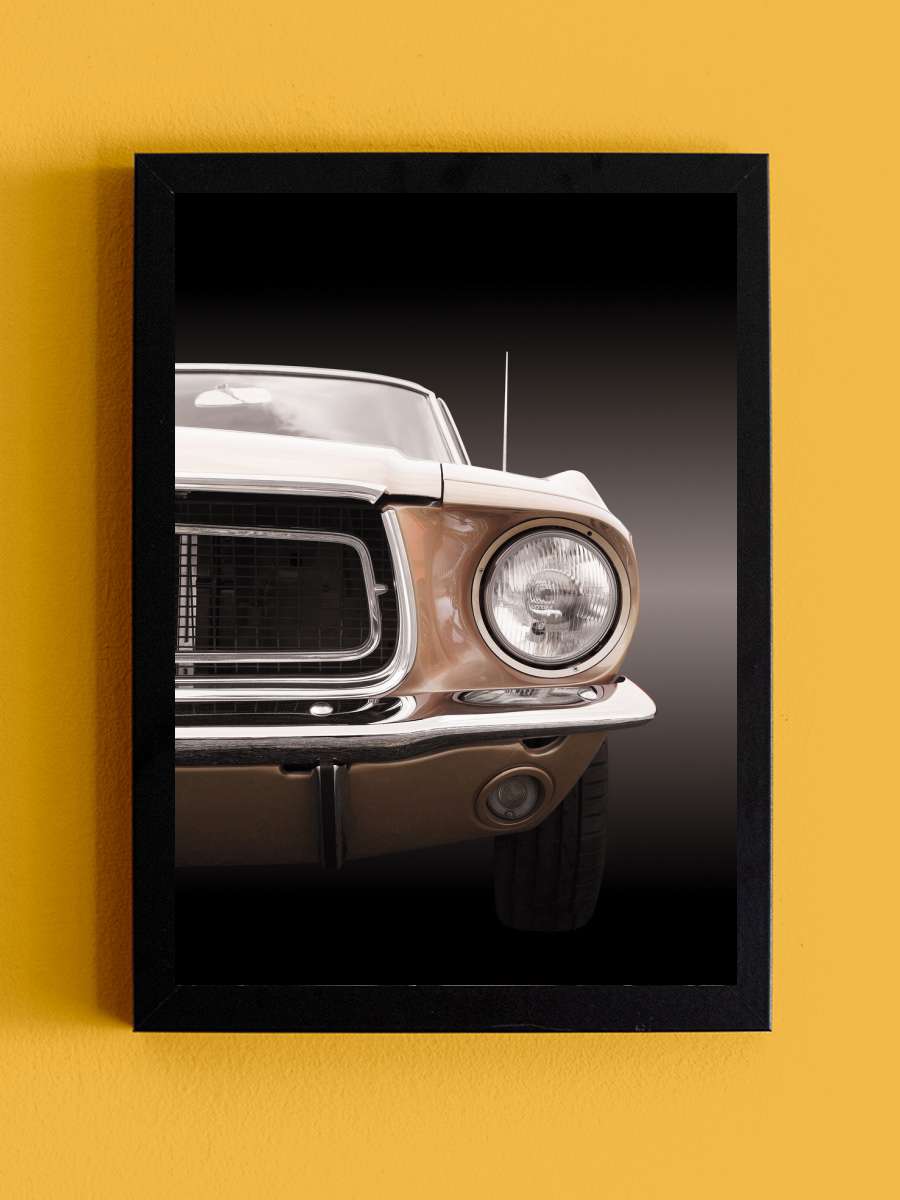 American classic car Mustang… Mustang Coupe 1968 Araba Tablo Siyah Çerçeveli Araba Poster Duvar Tablo