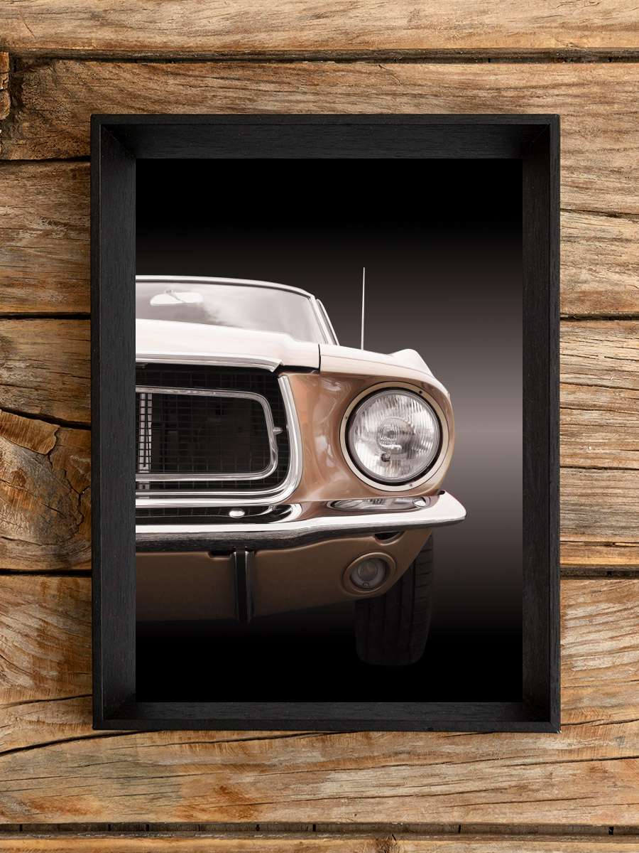 American classic car Mustang… Mustang Coupe 1968 Araba Tablo Siyah Çerçeveli Araba Poster Duvar Tablo