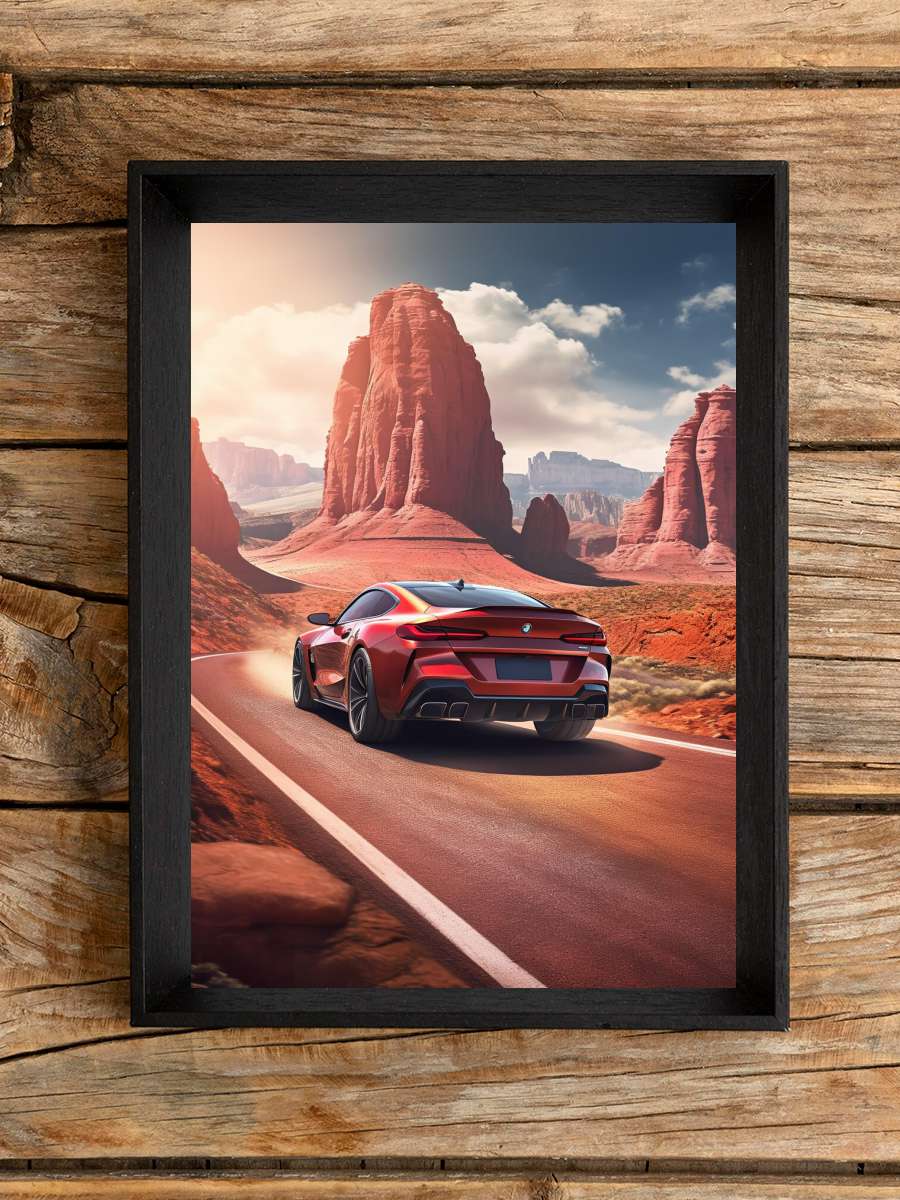 Car Desert Cruise Araba Tablo Siyah Çerçeveli Araba Poster Duvar Tablo