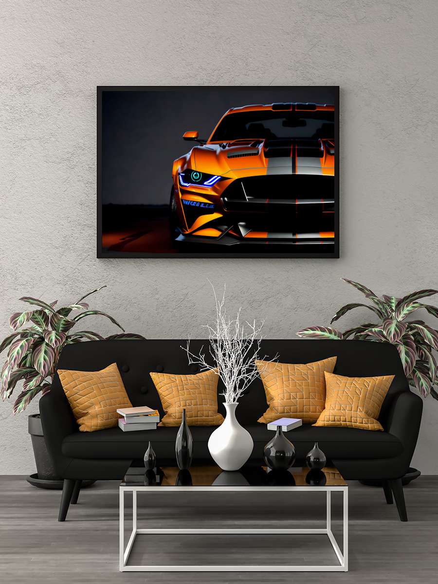 Sportcar Araba Tablo Siyah Çerçeveli Araba Poster Duvar Tablo