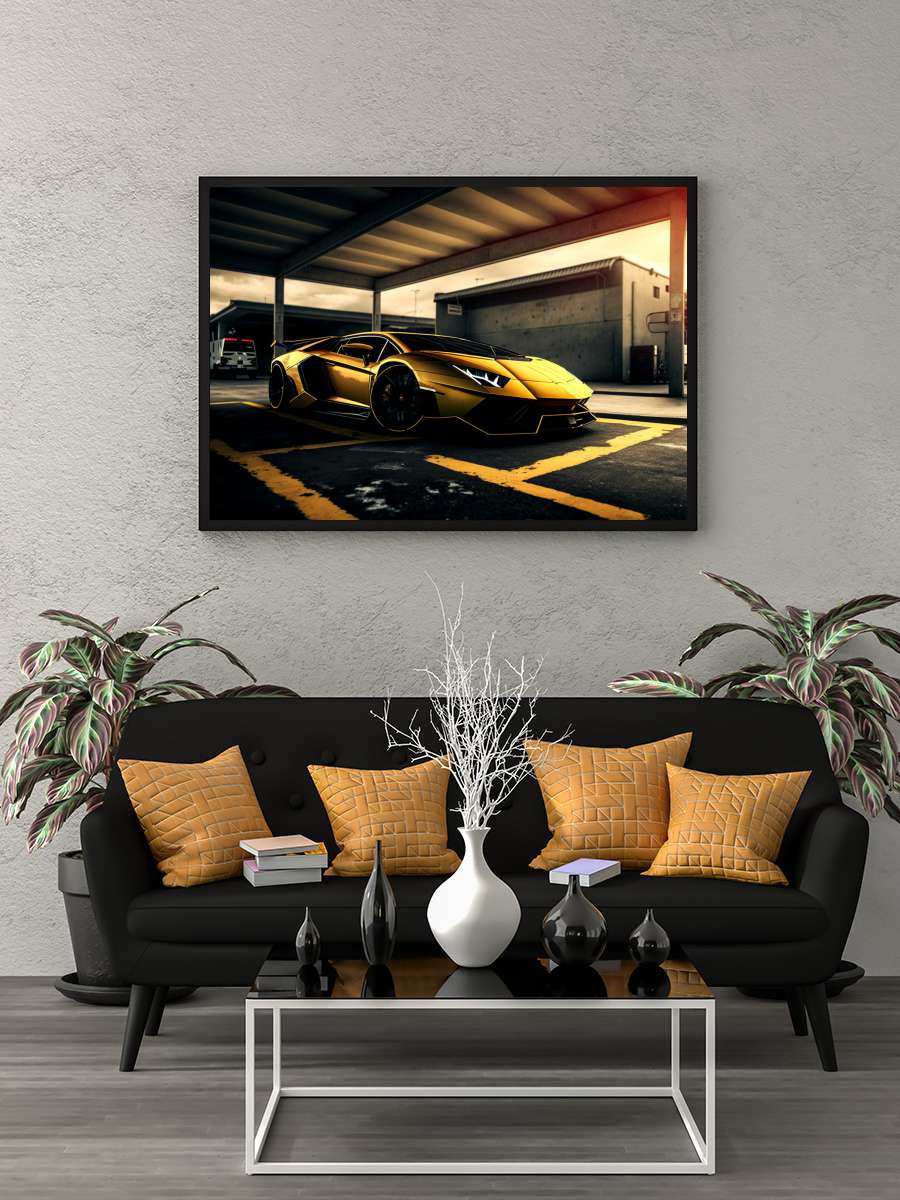 Sportcar Araba Tablo Siyah Çerçeveli Araba Poster Duvar Tablo