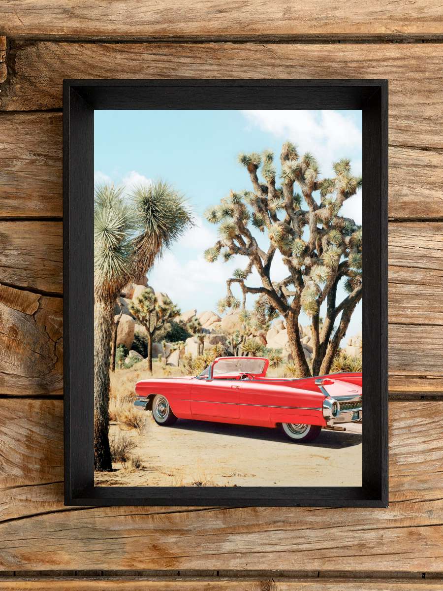 Vintage Road Trip Araba Tablo Siyah Çerçeveli Araba Poster Duvar Tablo