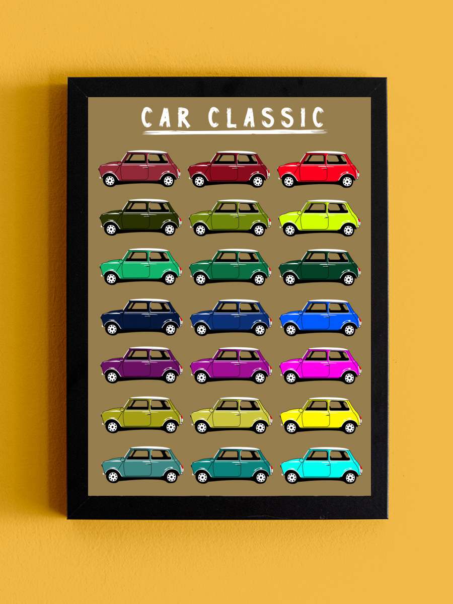 Classic Collection  Araba Tablo Siyah Çerçeveli Araba Poster Duvar Tablo