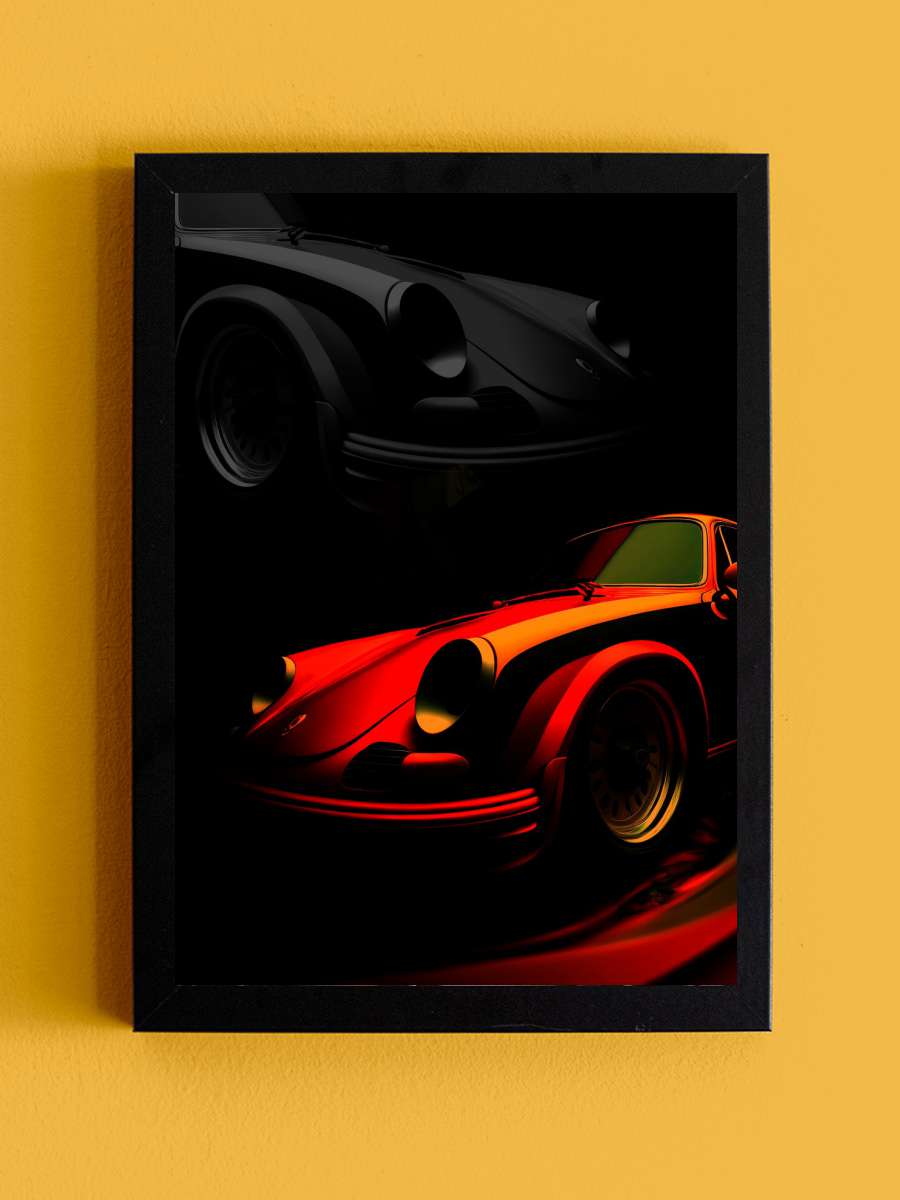 Minimalist Classic Car Araba Tablo Siyah Çerçeveli Araba Poster Duvar Tablo