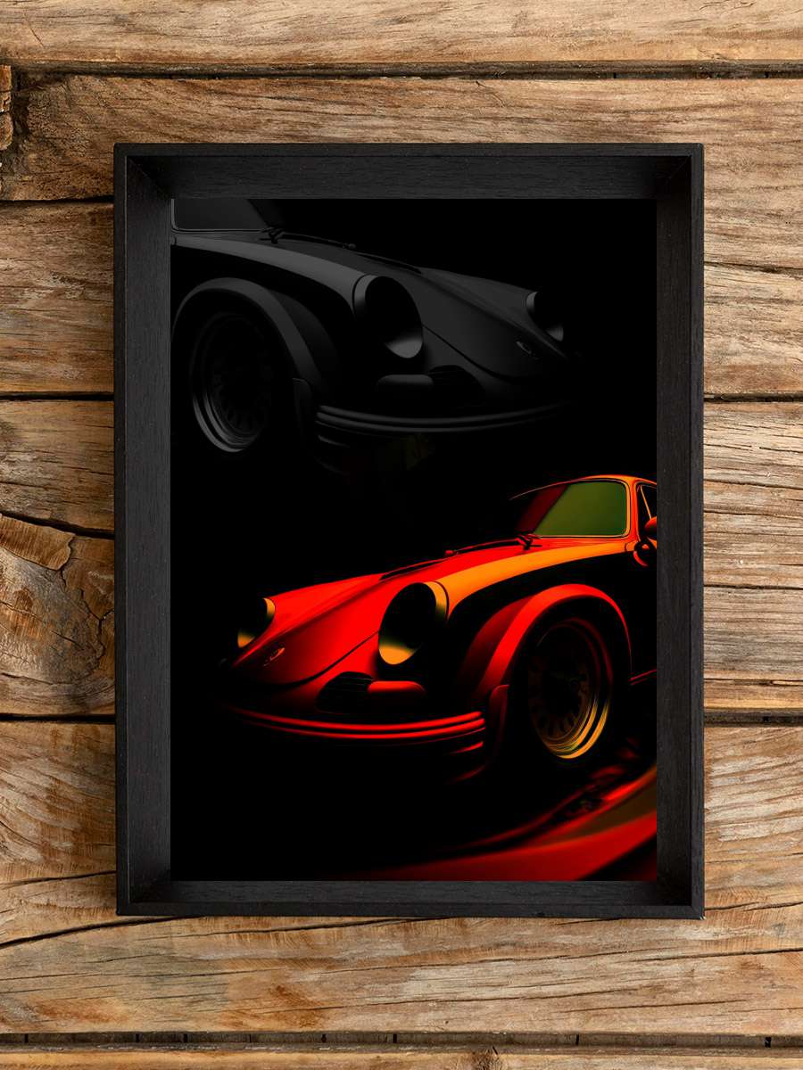 Minimalist Classic Car Araba Tablo Siyah Çerçeveli Araba Poster Duvar Tablo