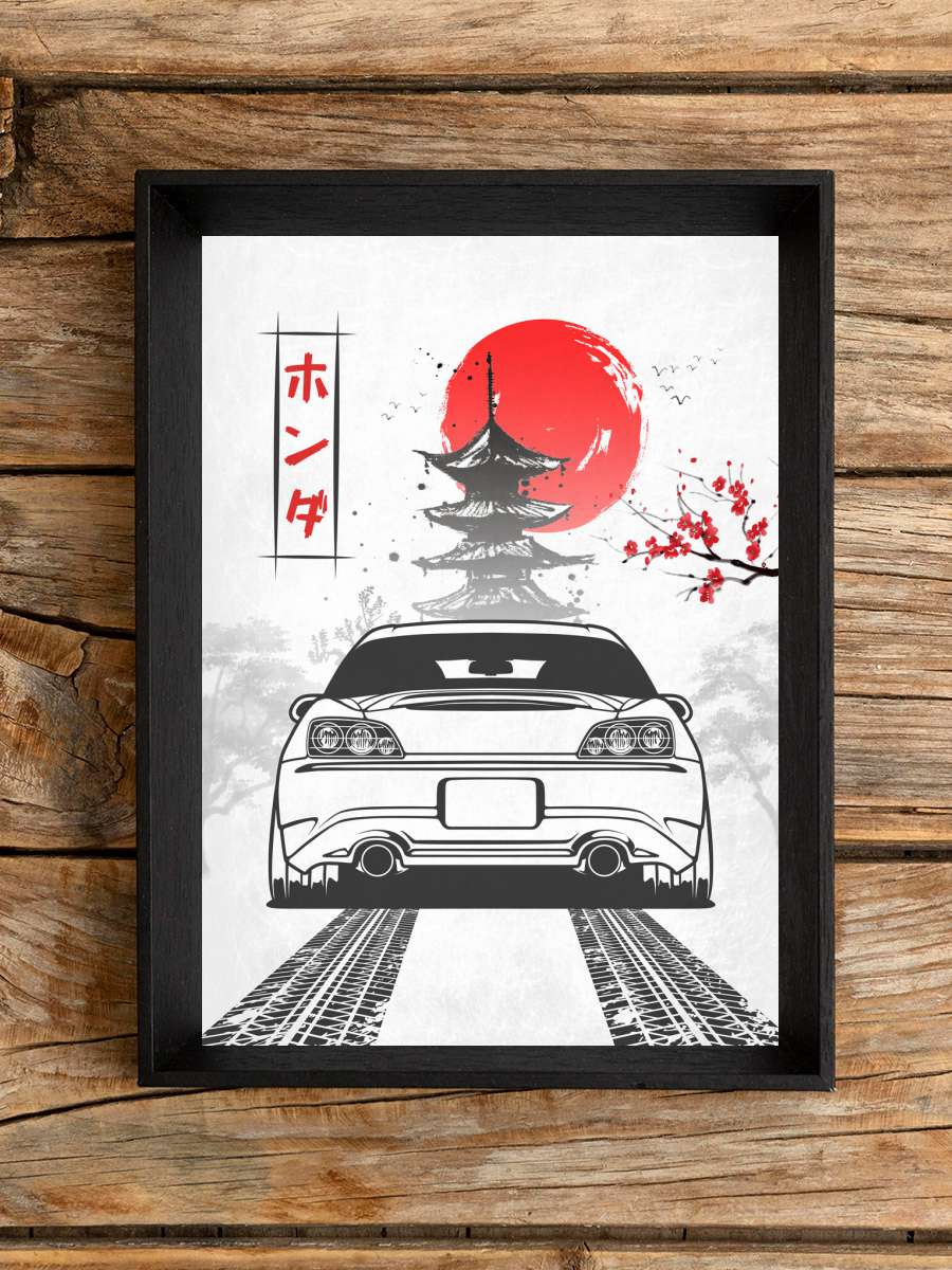 S2000 JDM Car Araba Tablo Siyah Çerçeveli Araba Poster Duvar Tablo