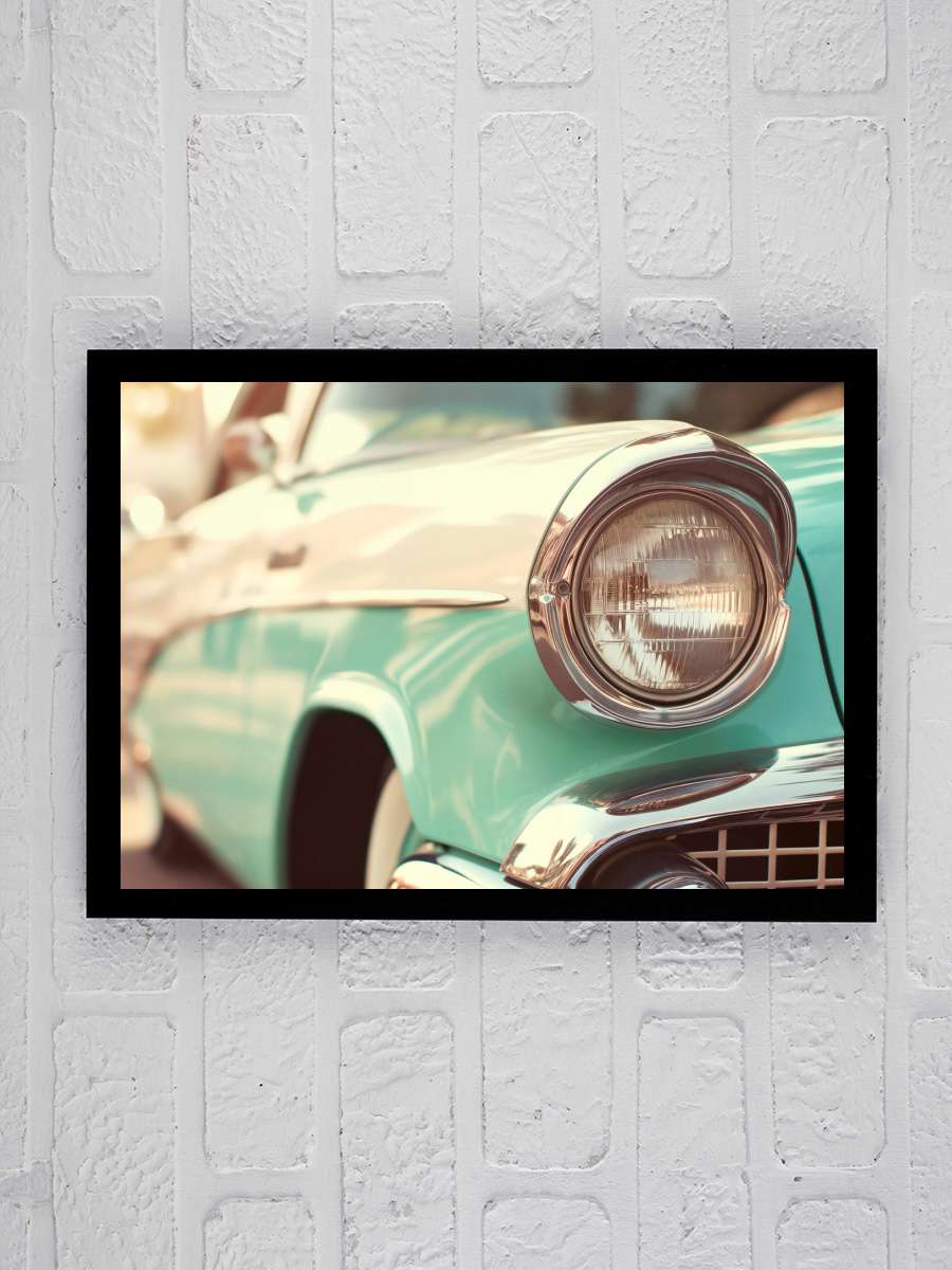 California Dreaming - Vintage… Vintage Car Vibes Araba Tablo Siyah Çerçeveli Araba Poster Duvar Tablo