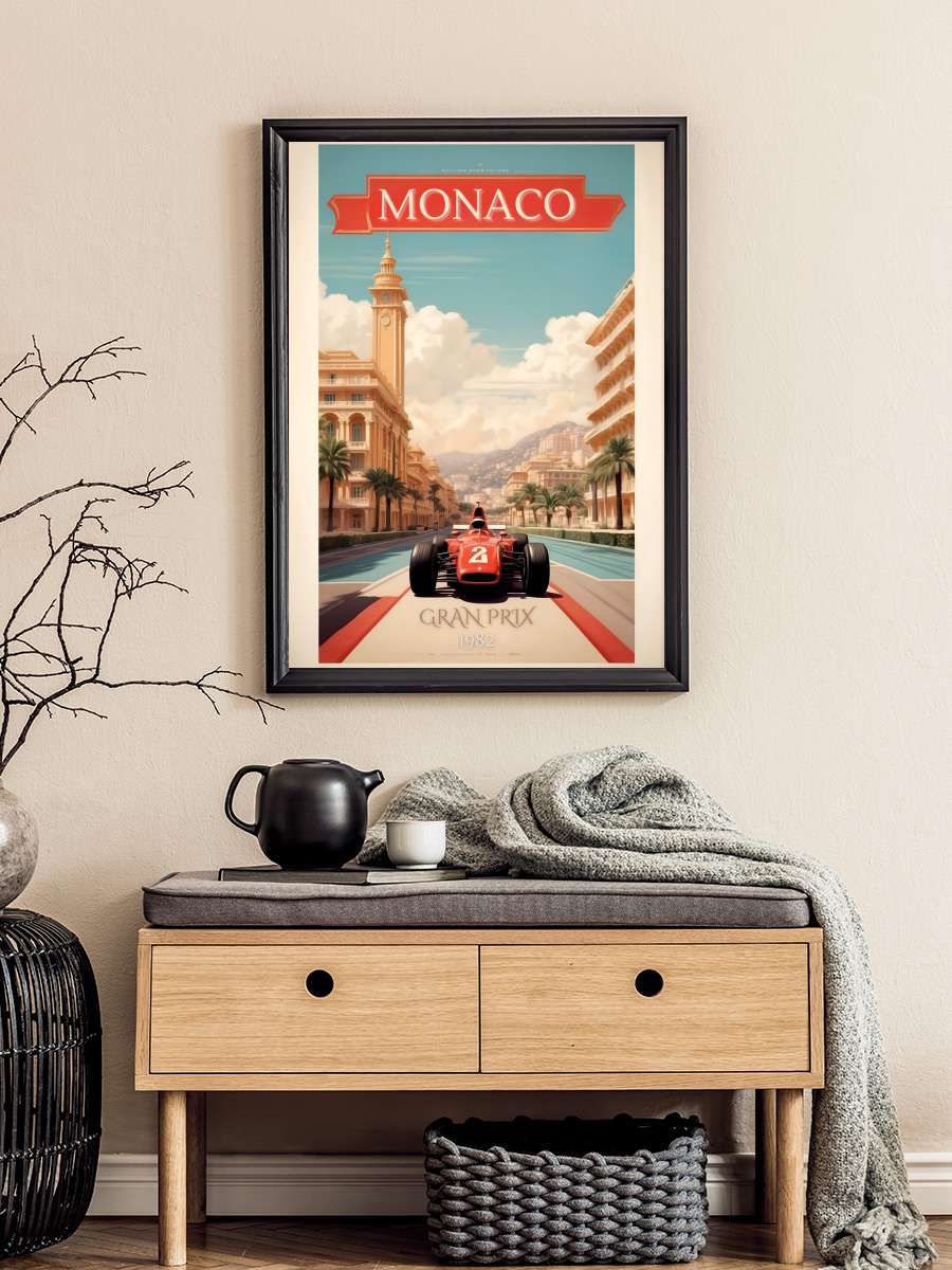 Classic Elegance: Monaco Racing… Racing Heritage Araba Tablo Siyah Çerçeveli Araba Poster Duvar Tablo