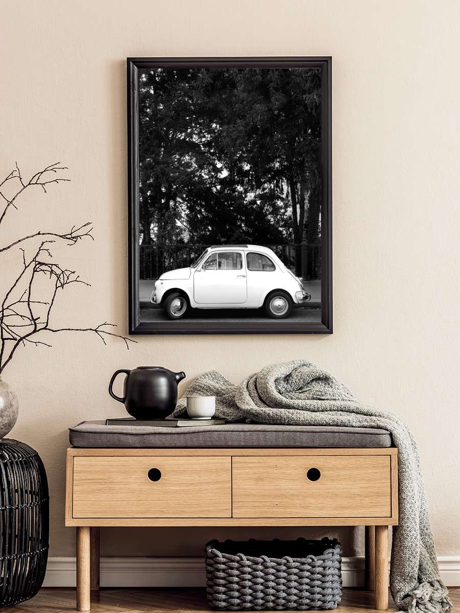 Mini Car Baw Araba Tablo Siyah Çerçeveli Araba Poster Duvar Tablo