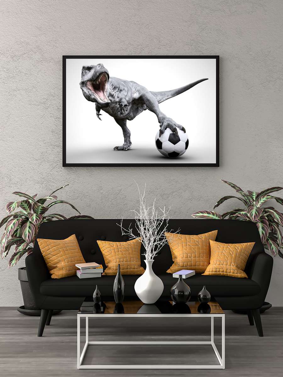 Custom Soccer Poster, trex… trex Art, Ball… Futbol Tablo Siyah Çerçeveli Futbolcu Poster Duvar Tablo